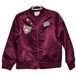 Place Junior Girl's Burgundy Shiny Jacket w/side pockets Size XXL 16‎